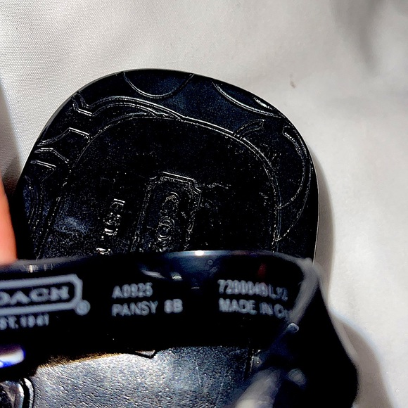 Coach black with silver jelly thong size 8 - Picture 5 of 5